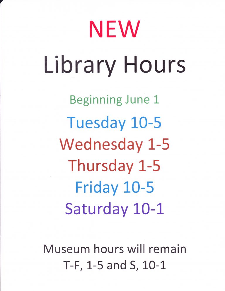 New library hours Pember Library