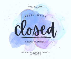 Closed Saturday October 7