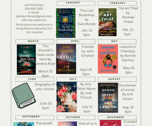 Updated book club 2025 dates